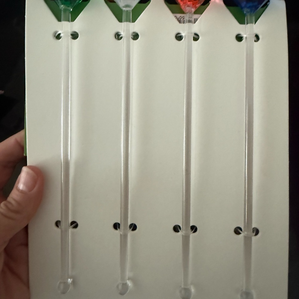 kate spade Gem Stir Sticks Set - Green, Clear, Red, Blue - Picture 2 of 2